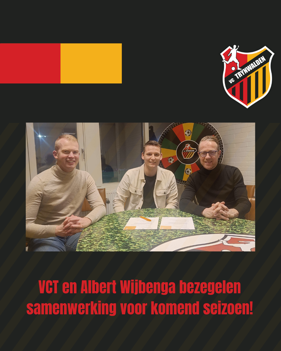 VCT en Albert Wijbenga bezegelen samenwerking voor komend seizoen!