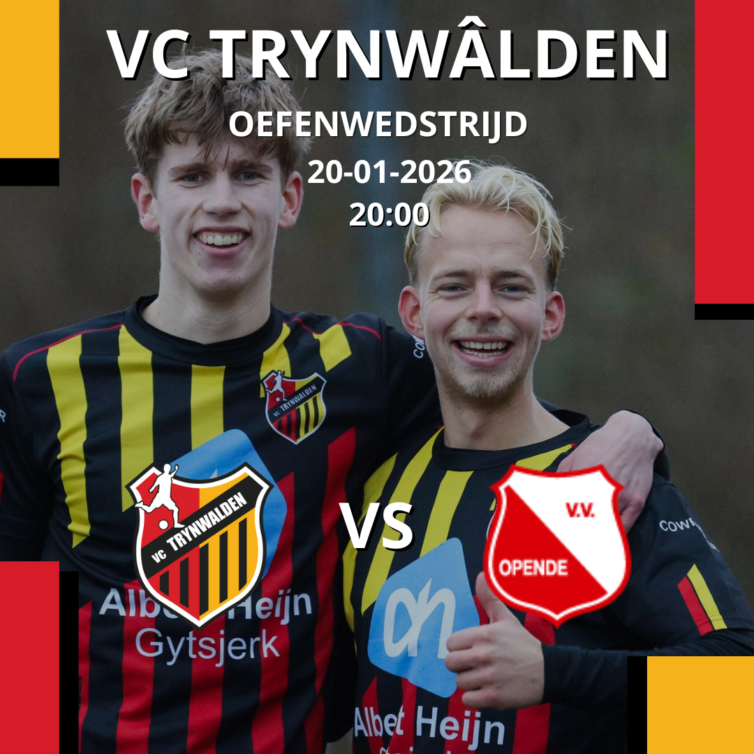 Oefenwedstrijd tegen V.V. Opende vanavond